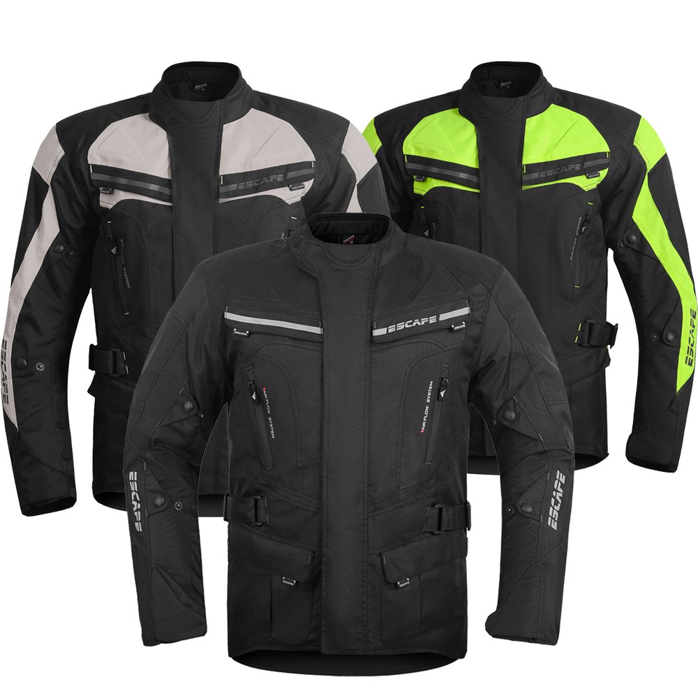 Veste de moto pour homme Touring avec tissu textile pour moto | IMPERMÉABLE I Doublure amovible - Toutes saisons