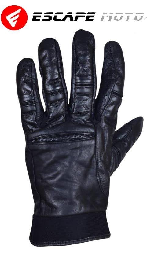 frnt-1 MOTORCYCLE LEATHER RIDING GLOVES (EM11409) - Escape Moto Gears