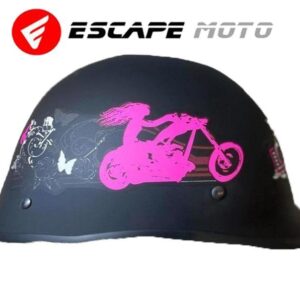 MOTORCYCLE HALF FACE HELMET (EM14517) - Escape Moto Gears