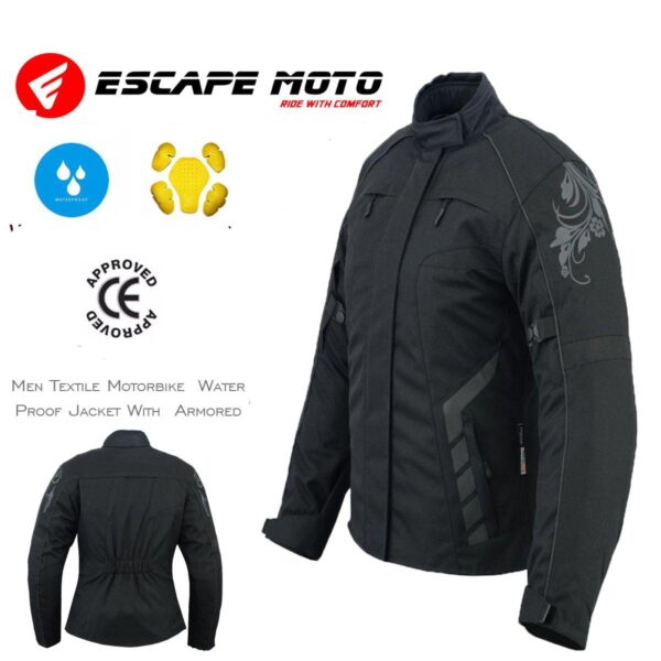 Motorcycle Safety Cordura ladies jacket (EM10356) - Escape Moto Gears