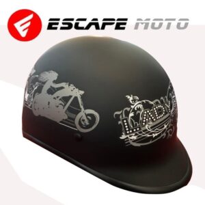 HALF FACE HELMET FOR MOTORCYCLE (EM14515) - Escape Moto Gears