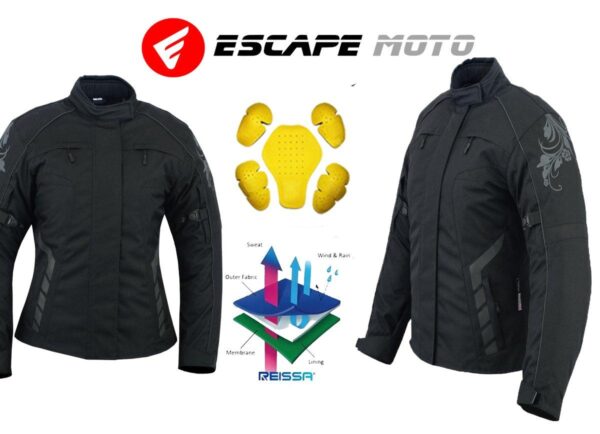 Motorcycle Safety Cordura ladies jacket (EM10356) - Escape Moto Gears