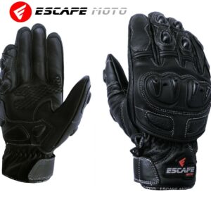 LEATHER RIDING MOTORCYCLE GLOVES(EM11411) - Escape Moto Gears