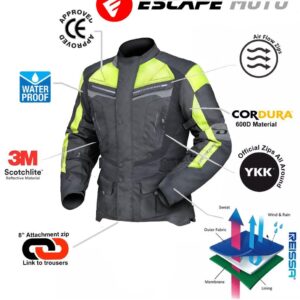 MOTORCYCLE CORDURA RIDING WOMEN JACKET WATERPROOF WITH ARMORED (EM10359) - Escape Moto Gears