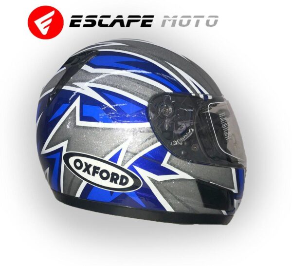 DOT APPROVED MOTORCYCLE FULL FACE OXFORD HELMET (EM12502) - Escape Moto Gears