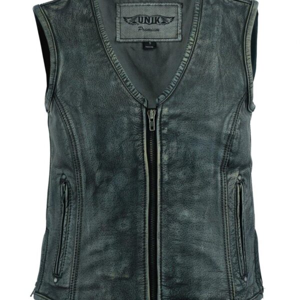 GENUINE LEATHER WOMEN VEST (EM10384) - Escape Moto Gears