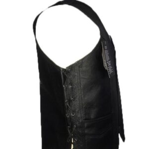 GENUINE LEATHER SKULL VEST (EM10383) - Escape Moto Gears