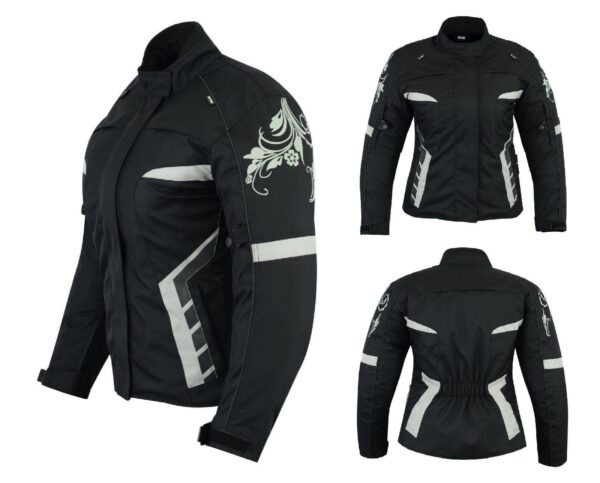 Motorcycle Safety Cordura ladies jacket (EM10356) - Escape Moto Gears