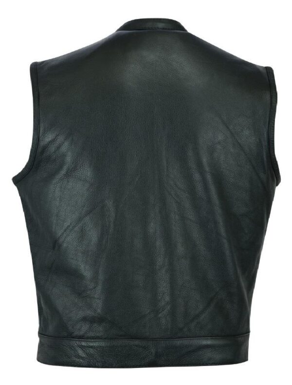 MOTORCYCLE GENUINE LEATHER VEST (EM10367) - Escape Moto Gears