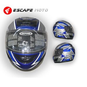 DOT APPROVED MOTORCYCLE FULL FACE OXFORD HELMET (EM12502) - Escape Moto Gears