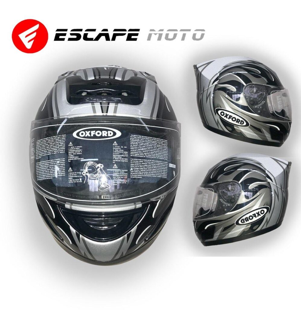 MOTORCYCLE FULL FACE OXFORD HELMET (EM14504) - Escape Moto Gears