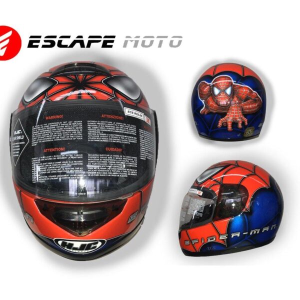 MOTORCYCLE SPIDERMAN FULL FACE OXFORD HELMET (EM14505) - Escape Moto Gears