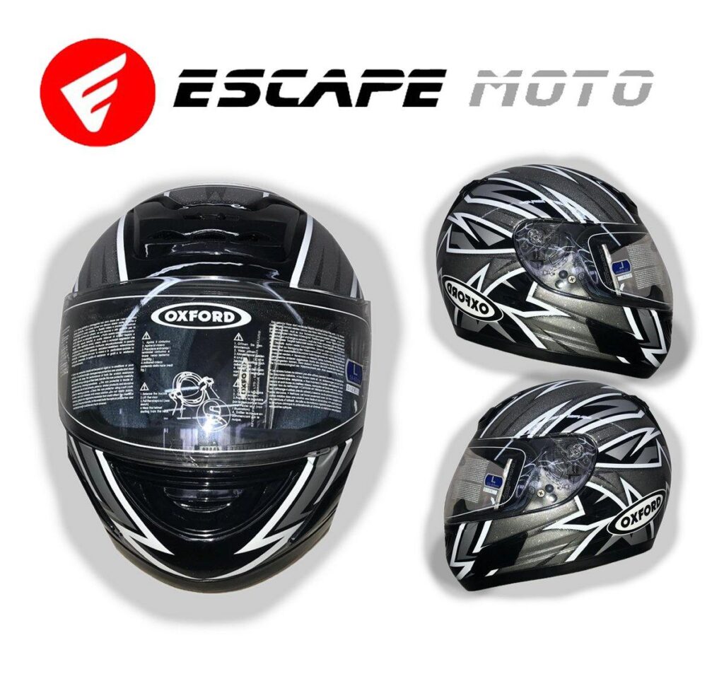 MOTORCYCLE FULL FACE OXFORD HELMET (EM14506) - Escape Moto Gears