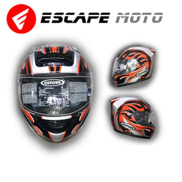 DOT APPROVED MOTORCYCLE FULL FACE OXFORD HELMET (EM12500) - Escape Moto Gears