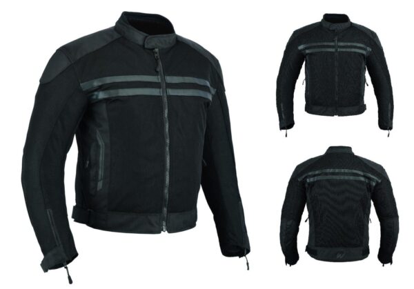 Motorbike Men Black Mesh summer Jacket (EM10354) - Escape Moto Gears