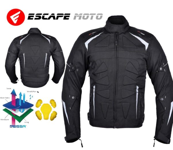 Motorcycle Textile Racing Men jacket Waterproof with Armored - Escape Moto Gears