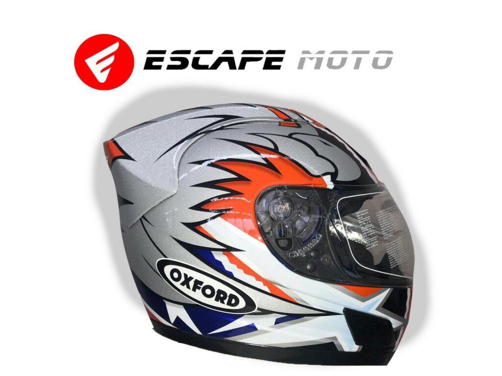 MOTORCYCLE FULL FACE OXFORD HELMET (EM14508) - Escape Moto Gears