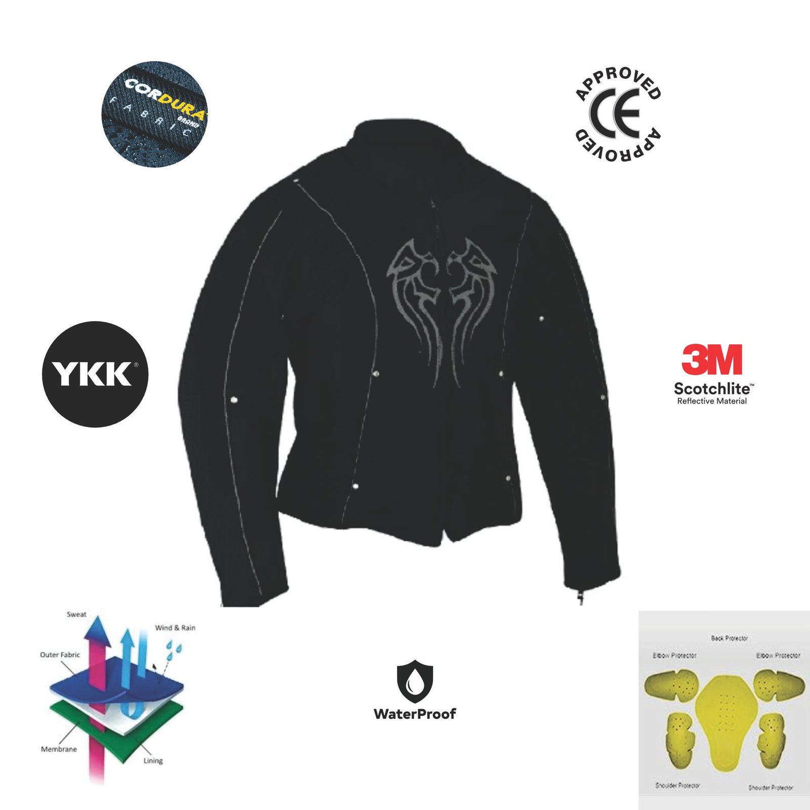 MOTORCYCLE WOMEN RIDING SUMMER JACKET WATERPROOF (6)