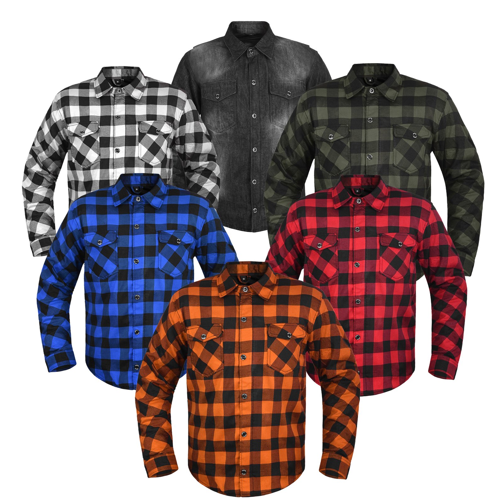 Chemise de moto en Kevlar pour hommes, fibre renforcée