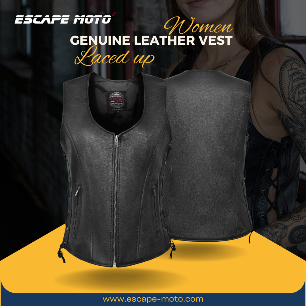 WOMEN LEATHER VEST LACED UP (4)